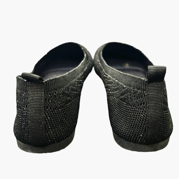 Ballerina Solid Metallic Knit Flats - Black - Picture 3 of 4